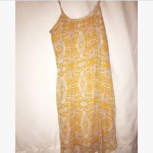 Yellow print dress